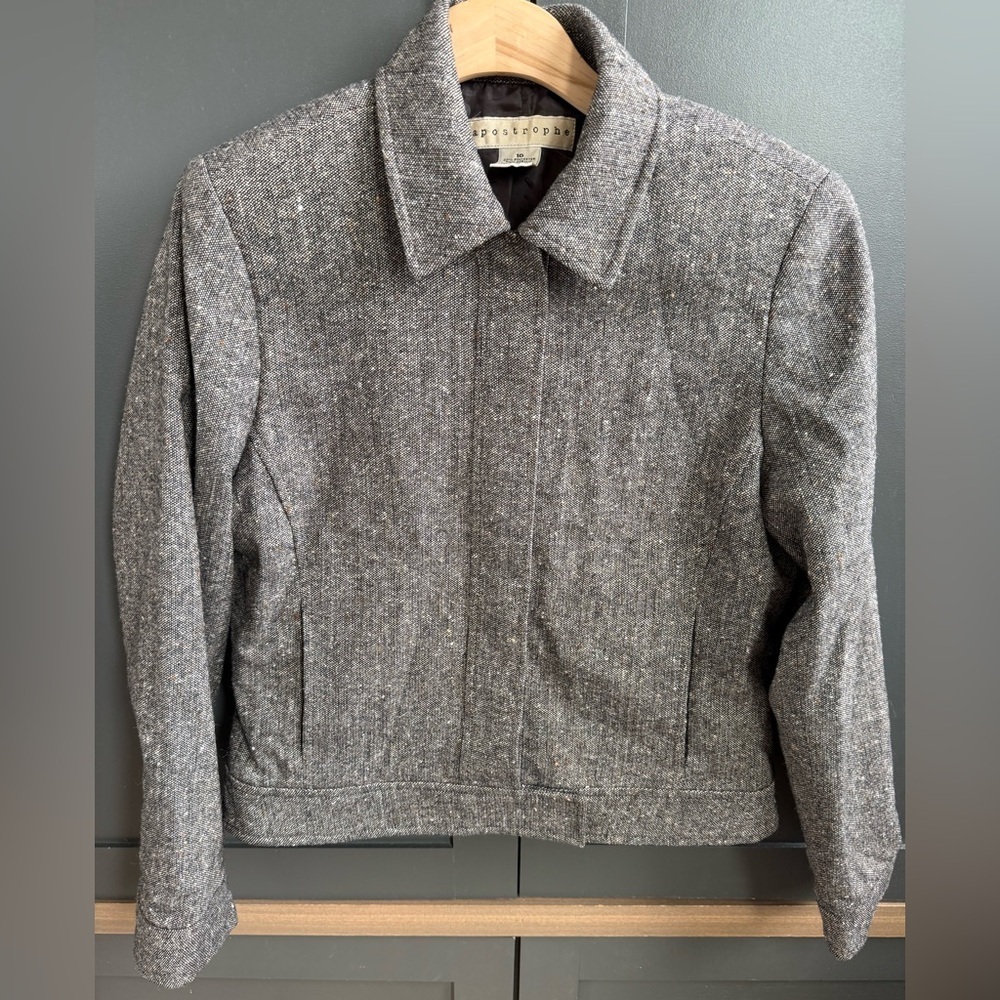 Apostrophe Vintage Brown Tweed Flecked Jacket •10